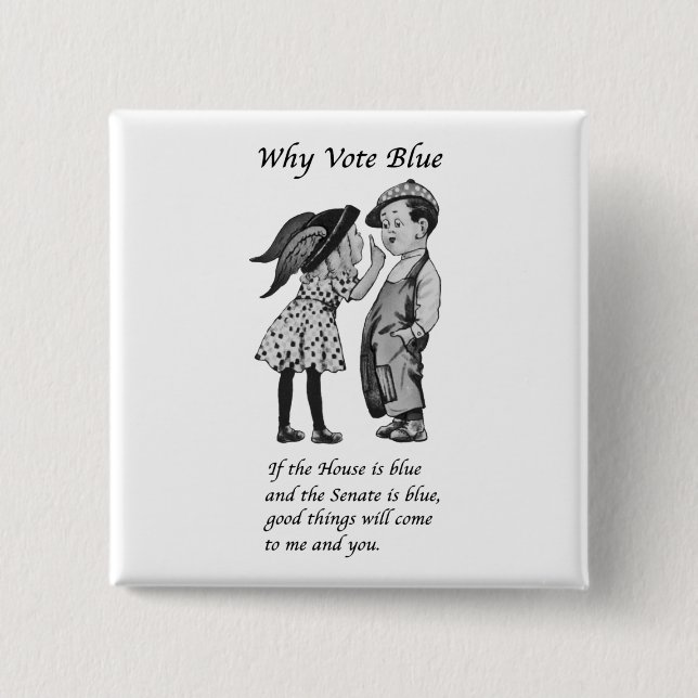 Varför rösta blått 2024 knapp (Framsida)