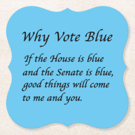 Varför rösta blått 2024 underlägg papper