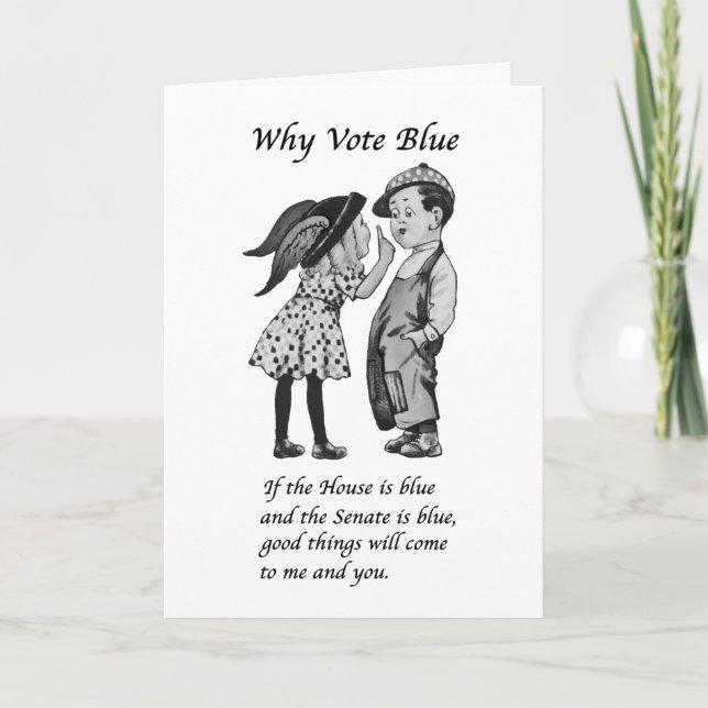 Varför rösta blått 2026 kort (Framsida)