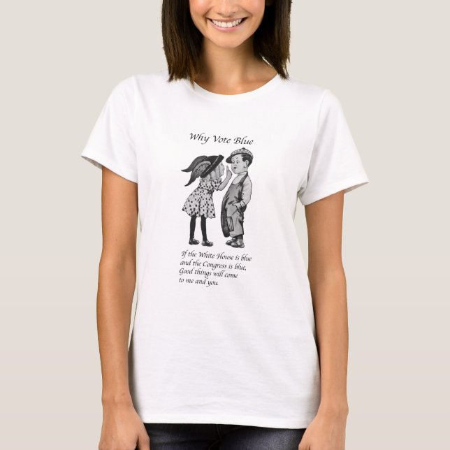 Varför rösta totalt blått 2028? t shirt (Framsida)
