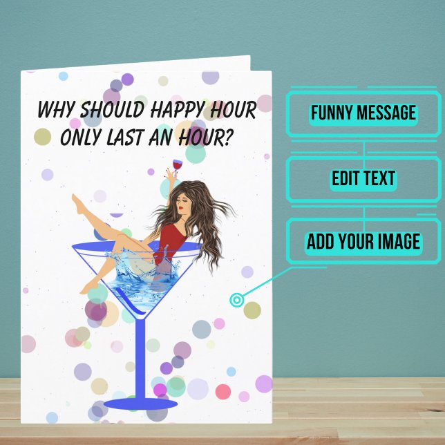 Varför ska Lycklig bara vara en timmes födelsedag? Kort (Why should happy hour only last an hour? )