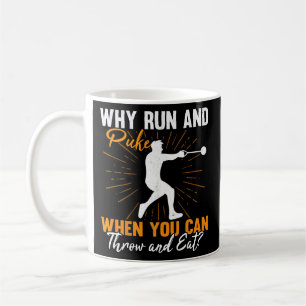 Varför Springa och Puke Hammer Thrower Track och F Kaffemugg
