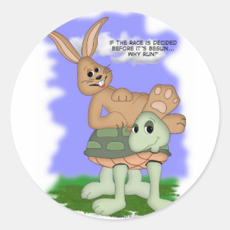 Varför springa? runt klistermärke