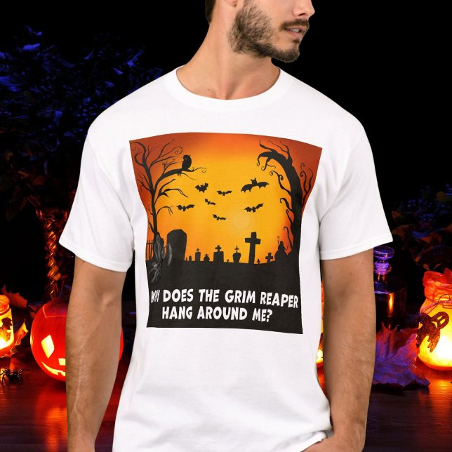 Varför stannar grimregnet runt mig? t shirt (Skapare uppladdad)