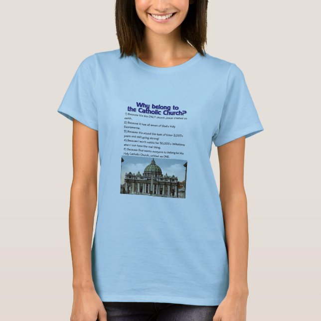 Varför tillhörde katolsk kyrka? tee (Framsida)