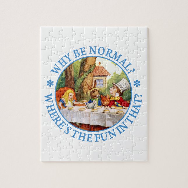 Varför var det normala? Var är roligten däri? Pussel (Vertikal)