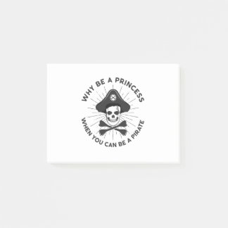 Varför vara en prinsessa när du kan vara Pirat Post-it Block