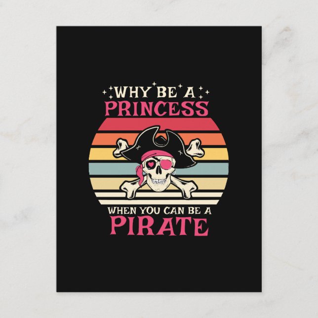 Varför vara prinsessa när du kan vara pirat tilläggskort (Framsida)