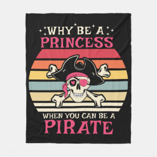 Varför vara prinsessa när man kan vara pirat fleecefilt