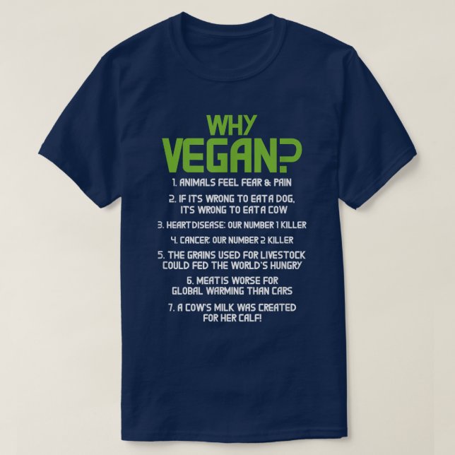 Varför Vegan Vegetarian Veganism PlantBased Diet T Shirt (Design framsida)