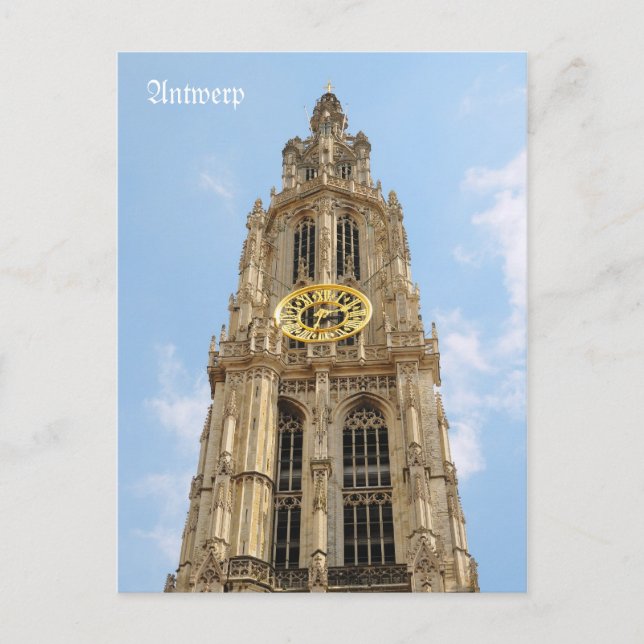 Vårfrukatedralen i Antwerpen Vykort (Framsida)