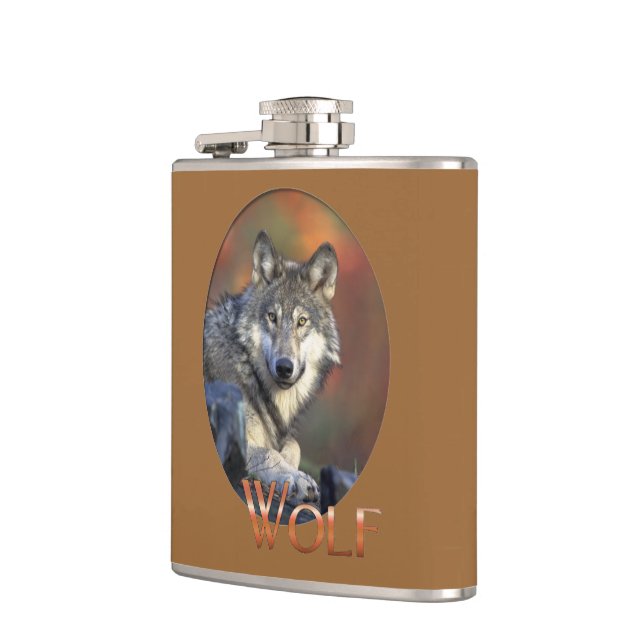 Varg Älskare Art Fickplunta (Vänster)