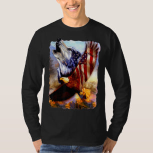 Varg American Flagga Independence Patriotic 4th of T Shirt