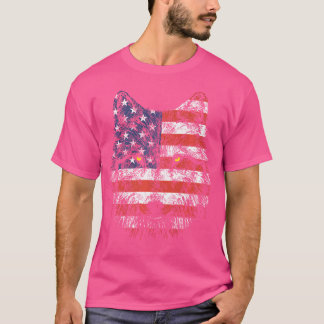 Varg American Flagga Usa 4 juli T Shirt