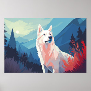 Varg Animal Alpha Forest Nature Wilderness Poster