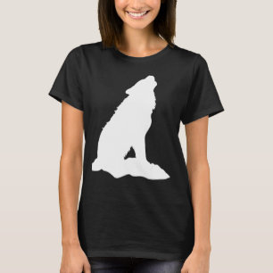 Varg Animal Motif Ansikte Figur Imprint Wolfs Silh T Shirt