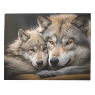 Varg Animal Vild Beauty Freedom Wilderness Kärlek Anteckningsblock