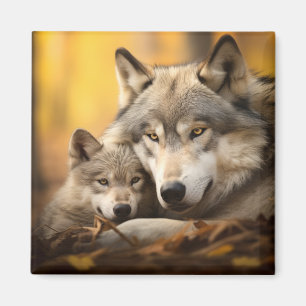 Varg Animal Vild Beauty Freedom Wilderness Kärlek Magnet