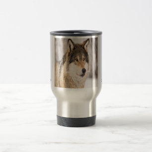 Varg ansikte, vildlevande djur, monogram namn resemugg