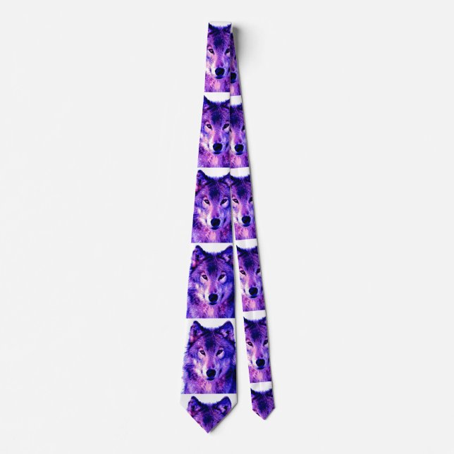 Varg Artwork Blue Färg Slips (Framsida)