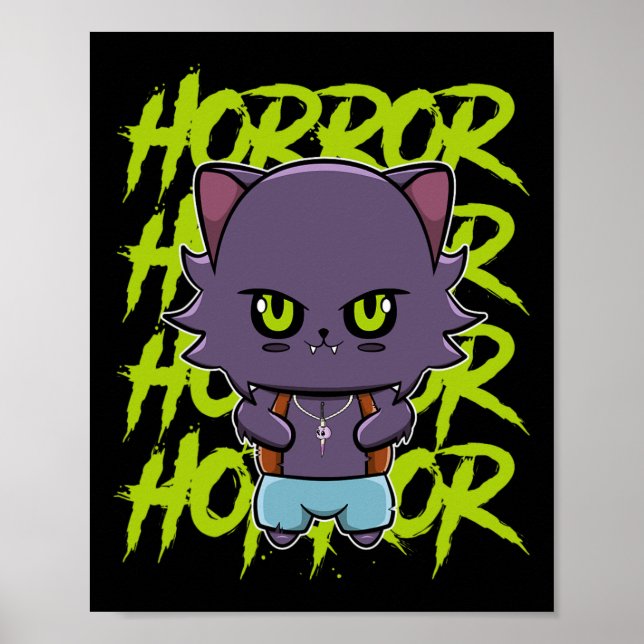 Varg av Cute Werevarg och Lycanthrop för djurterro Poster (Framsidan)