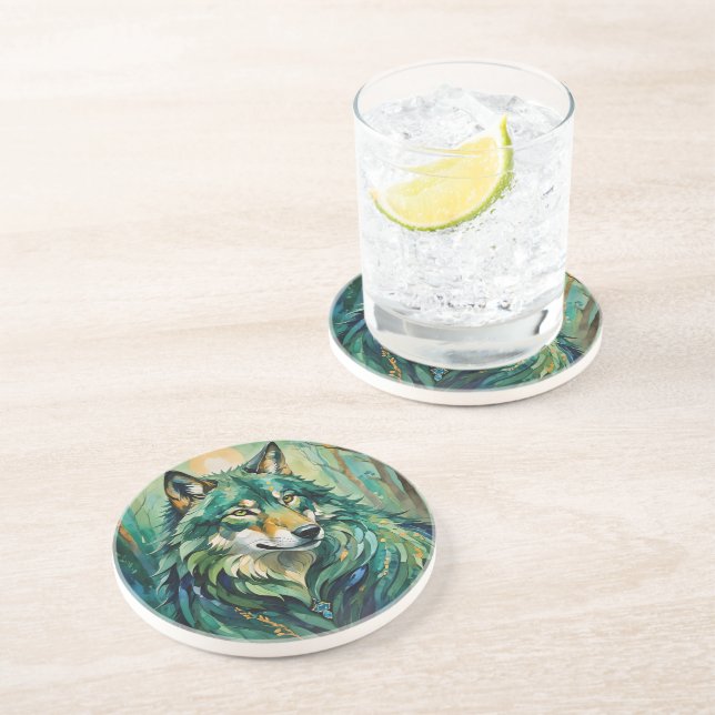 Varg av grönt i Forest Sandstone-Underlägg Underlägg (Sidan)