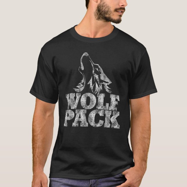 Varg av Himlar Nattens magiska Vargar i naturen T Shirt (Framsida)