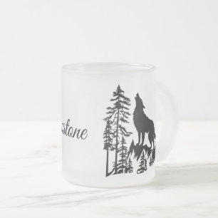 Varg av Mugg-Yellowstone-glas, fryst Frostad Glasmugg