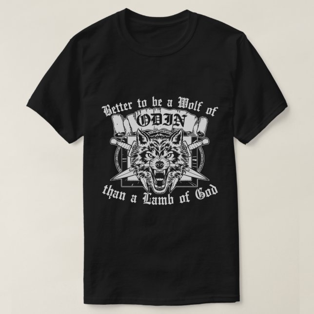 Varg av ODIN Viking Design T Shirt (Design framsida)