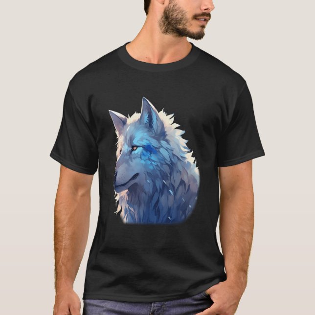 Varg av vild Hund och förgrundsgestund för Hund T Shirt (Framsida)