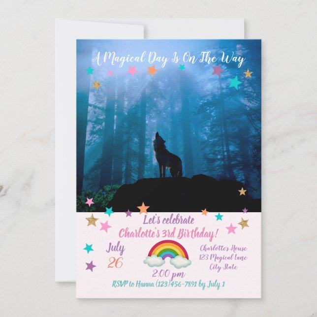 Varg av vildmark inbjudningar (Framsida)