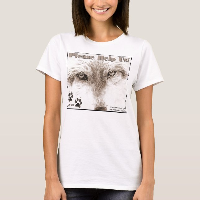 Varg…, Behaga hjälper oss! T-shirt (Framsida)