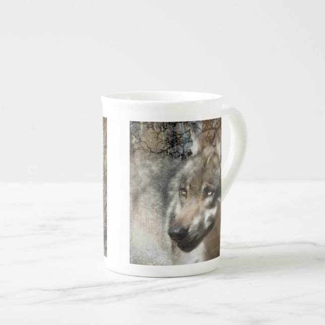 varg benporslin mugg (Framsida höger)