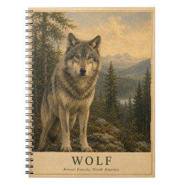 Varg Boreal Skog VINTAGE Anteckningsbok