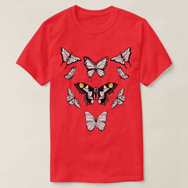 Varg Butterfly Grunge Fairycore Aesthetic Mall Har T Shirt (Design framsida)