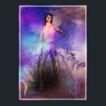 Varg-Charmer-fantasi-science fiction-utskrift Poster<br><div class="desc">Baserat på mina originalteckningar i penna och bläck och penna. En man omgiven av varger,  måne bakom honom.</div>