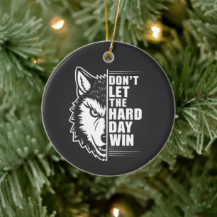 Varg Citattröja Don't Let The Hard Day Win Julgransprydnad Keramik
