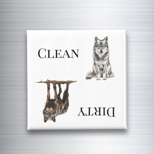 Varg Clean Dirty Dishwasher Magnet (Skapare uppladdad)