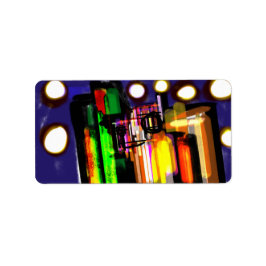 Varg dimmig skog adressetikett