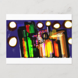 Varg dimmig skog vykort