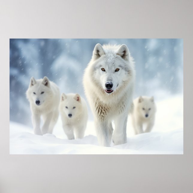 Varg Djurfamiljens utvänjningstyp Poster (Framsidan)