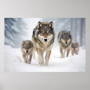 Varg Djurfamiljens utvänjningstyp Poster