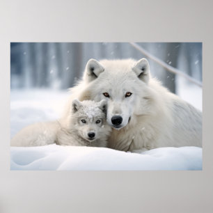 Varg Djurs Vild Beauty Freedom Wilderness Art Poster
