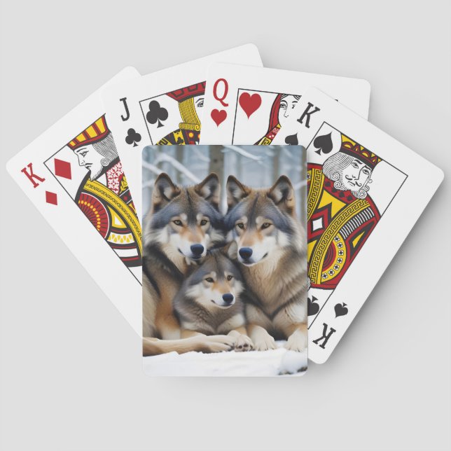 Varg Djurskydd vid viltvård Casinokort (Baksidan)