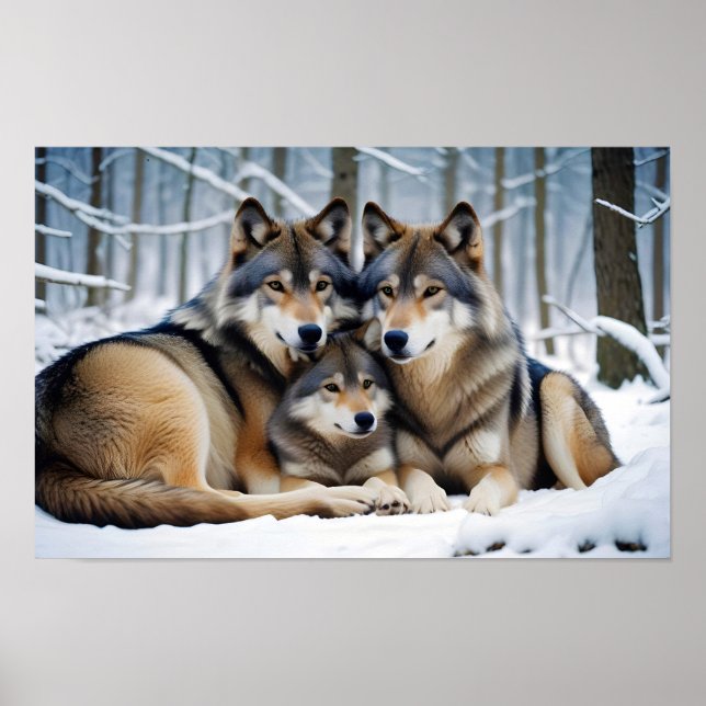 Varg Djurskydd vid viltvård Poster (Framsidan)