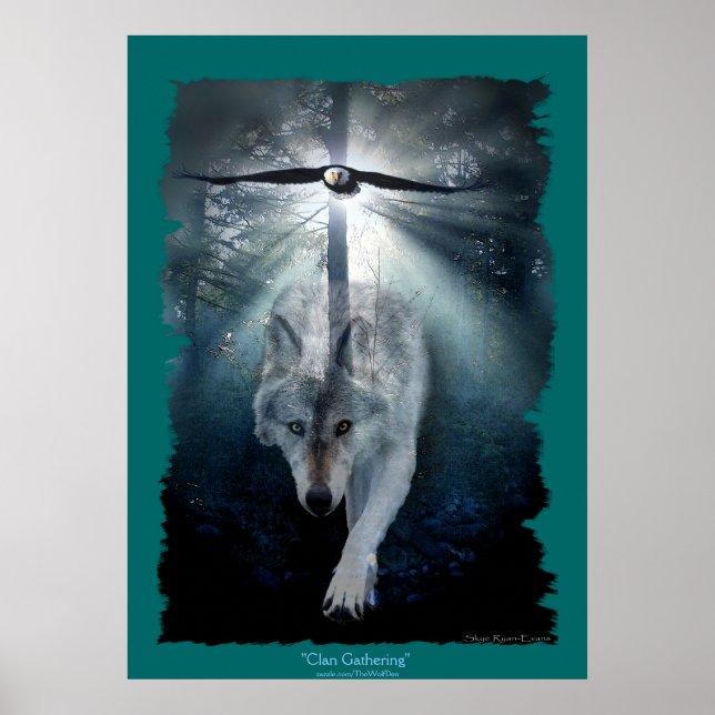 Varg & Eagle Klan Samling av vilda  Poster (Framsidan)