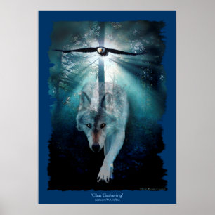 Varg & Eagle Klan Samling av vilda  Poster