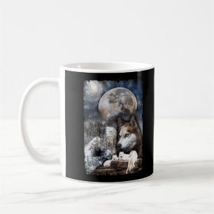 Varg Family Måne Winter Mountain Vargars Kaffemugg
