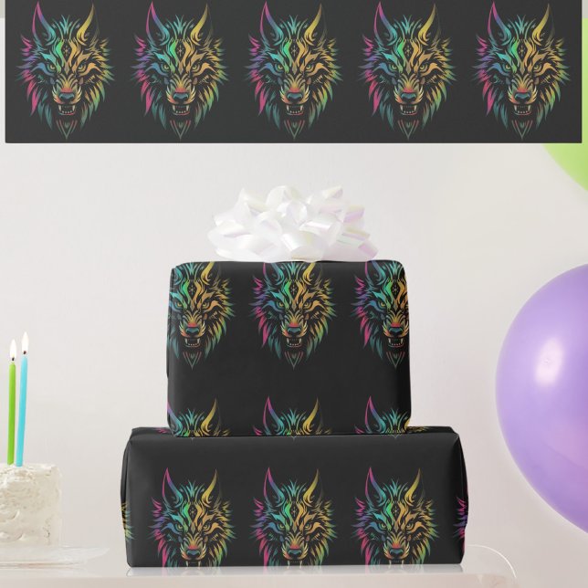 Varg: Fenrir vargar ansikte presentbyte Presentpapper (Skapare uppladdad)