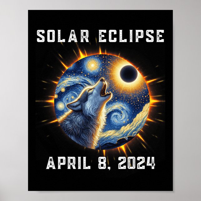 Varg Fläkt Totality Solar Eclipse 2024 Totality To Poster (Framsidan)